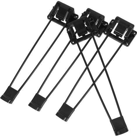 Lot de 4 Pieds Pliables pour Table en Fer Noir 30 Cm, Supports Robustes pour Meubles Soi-même, pour Camping et Bricolage, Pieds de Table Basse Multifonctions, Gain de Place (1/5)