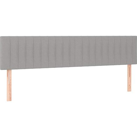Maison Exclusive - Cabeceros tela gris claro 160x5x78/88 cm (1/5)