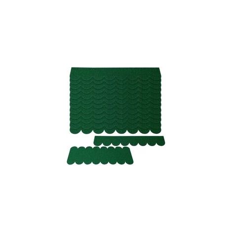 53pcs Mini Self-Adhesive Waterproof Roof Shingles for Nesting Box Roofs, Hutches and Mailboxes (Green) (1/5)