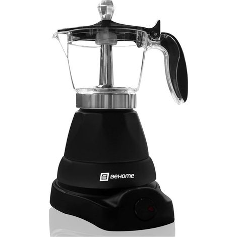 Cafetière Italienne Espresso électrique 3 tasses  Machine à café électrique avec réducteur 1 tasse  Fermeture automatique, maintien du Café Chaud 30 min, base rotative 360° (1/3)