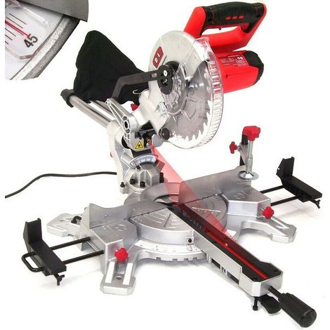 Zugkappsäge Kappsäge Gehrungssäge -56124- 210mm Laser 305mm Zug Kreissäge 1500W (1/5)