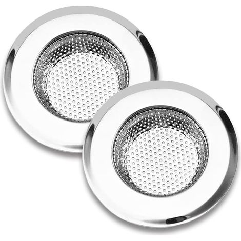 Passoire d'évier de cuisine 2 pièces, crépines de vidange d'évier en acier inoxydable de 11,4 cm de diamètre (1/5)