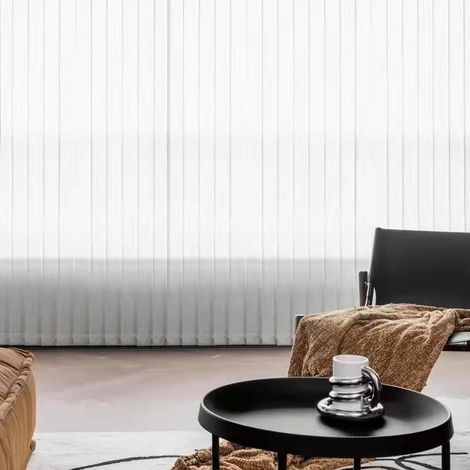 Vertikale Lamellen aus Polyester zum Selbstbauen, 82,5 Zoll, 5 verstellbare Stofflamellen (1/5)