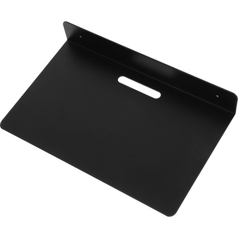 Support Mural pour Routeur WiFi et Caméra en Acier Carbone Noir, Étagère Murale pour Rangement Sécurisé à Domicile, Installation Facile sans Perçage (1/5)