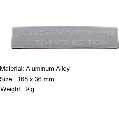 (lv-ULT-argent) - Autocollant 3D emblème/badge de capot, aile, coffre et arrière pour voiture de sport Executive Limited Autobiography Ultimate Edition. (1/5)
