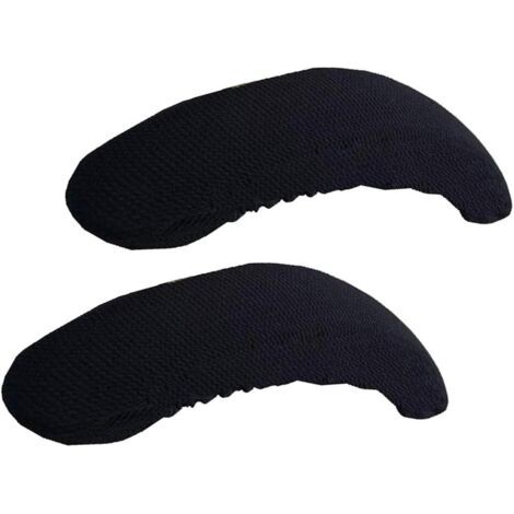 Accoudoirs Canapé Protection Élastique Housse d'accoudoir de Chaise Pivotante Fauteuil d'ordinateur Fauteuil - Noir