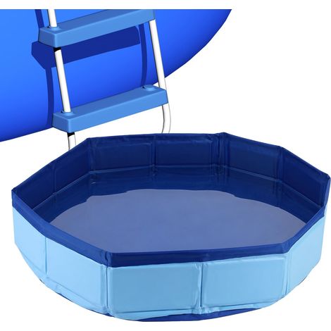Bain Pieds Piscine, Bassin Lavage Pieds Gonflable pour Échelle d'Entrée Bassin Portable Nettoyage pour Piscines Hors-Sol Spas et Bains à Remous (Bleu) (1/5)