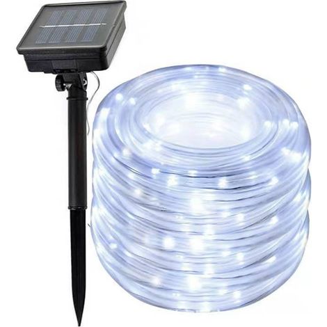 Guirlande Lumineuse Solaire - 100 LED - 10 M - Étanche IP44 - Pour Jardin Patio Cour Clôture Escalier - 1 Pièce (1/5)