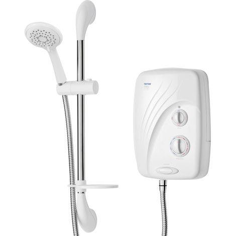 Triton T80SR 8.5kW Pumped Tank Fed Electric Shower Silent Running + Riser Rail (1/4)