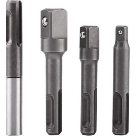 4Pcs 1/4" 3/8" 1/2" Porte Douilles à Bille Porte Douilles de Vissage SDS SDS-Plus Magnétique Extension Tournevis (1/5)