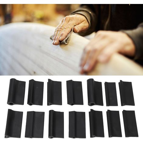 Ensemble de 14 pièces comprenant des blocs de ponçage en caoutchouc, des porte-papier de verre et des outils de travail du bois (1/5)
