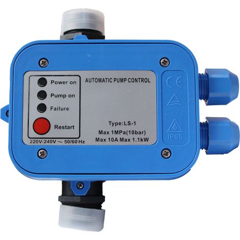 Bricoferr Interrupteur de Pression Électronique 1" 230V 10A 1,5-15BAR 60°C (1/2)