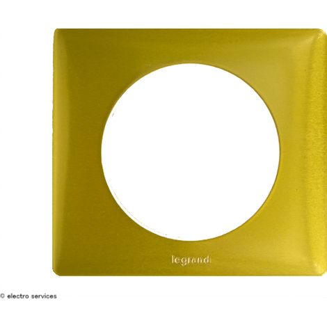 Legrand – Plaque céliane métal 1 poste – Finition laiton – Indice de protection IP20 – Pour installation électrique (1/5)