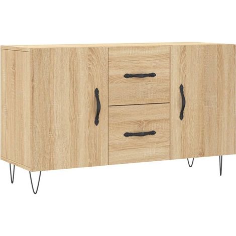 Credenza cassettiera mobile contenitore organizer cucina soggiorno salotto sonoma 100 x 36 x 60 cm legno ingegnerizzato marrone 020031471