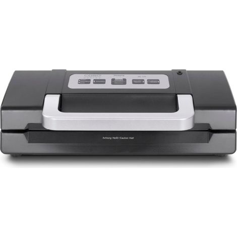 Caso HC 170 máquina de envasado al vacío negra de acero inoxidable