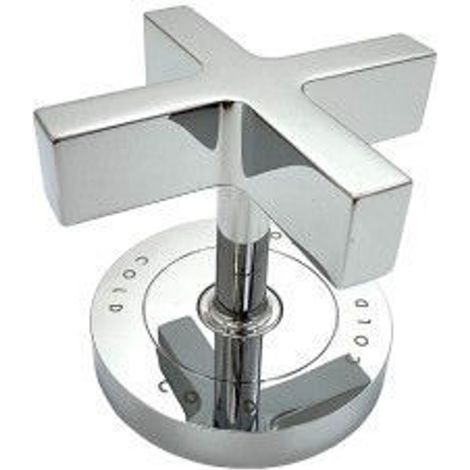 Ricambio maniglia a croce Cold / Freddo per rubinetto lavabo 3 fori cromo Citterio Axor Hansgrohe 39297000