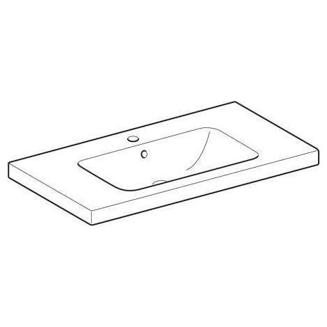 Geberit iCon Light Waschtisch, 90 cm x 48 cm, mit Hahnloch und (1/5)