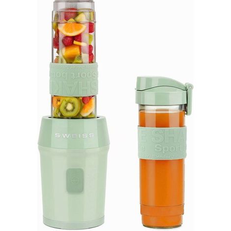 Mini-blender - SWEISS - MOOV7 - 300 W - 570 ml - 2 bottles - Green (1/5)