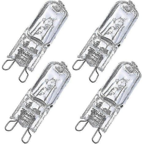 Ampoules G9 pour four halogène (25 W) - lot de 4 (1/4)