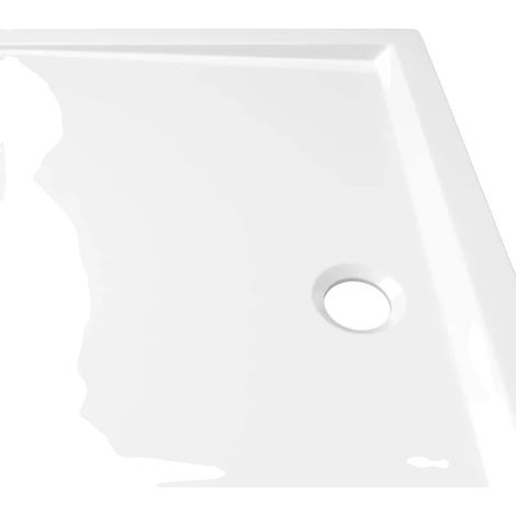 Plato de ducha, plástico resistente, superficie fácil de limpiar, BLANCO (1/2)