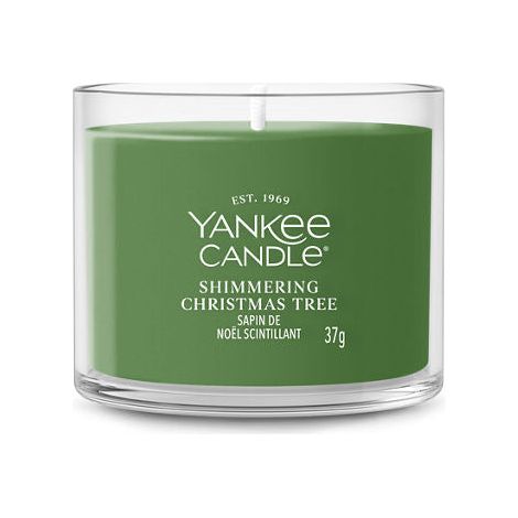 Mini candela natalizia scintillante Yankee Candle a forma di albero, 37 g
