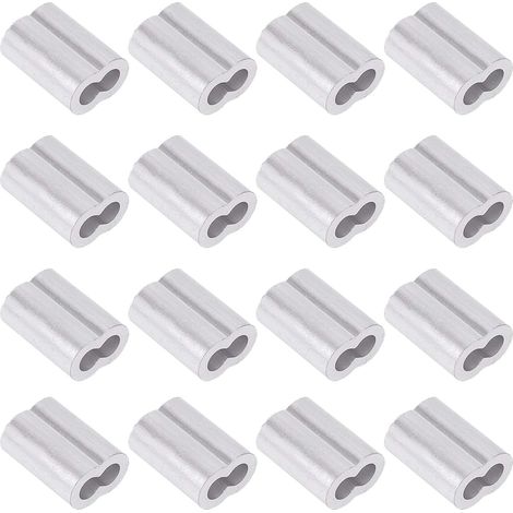 Lot de 100 manchons à sertir en aluminium de 4 mm pour câble métallique et câble ou toute autre chose nécessitant un câble solide (1/5)