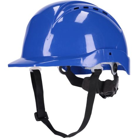 Casque de chantier ventilé avec jugulaire et serrage crémaillère ACTIVE GEAR Active Head Bleu Unique.