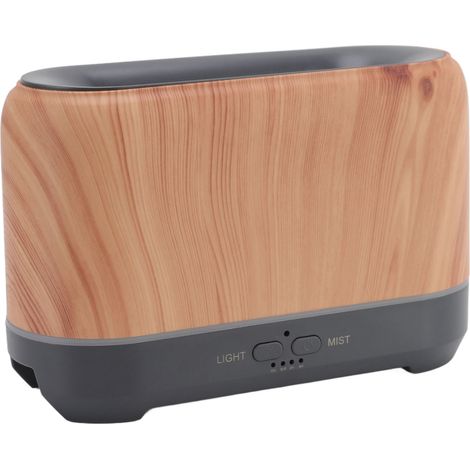 Diffuseur d'huiles essentielles 200ml avec télécommande, lampe LED flamme, brumisateur d'air USB 24V, adaptateur EU 100-240V, design ABS.