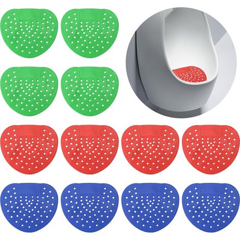 12 x Scented Urinal Sieve - Odour Eliminates Odour - Splash Guard Mat - Long Lasting Scent - Suitable for common toilets in shopping malls (1/5)