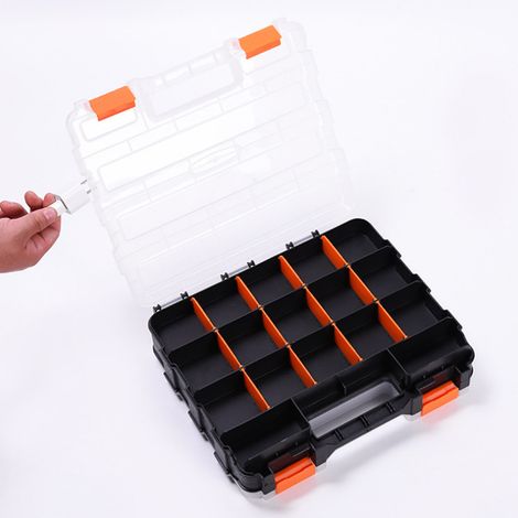 Boîte à outils et accessoires de quincaillerie portable double face en plastique, boîte de tri de composants électroniques, boîte à pièces, boîte de rangement G-322, 32278 cm (1/5)