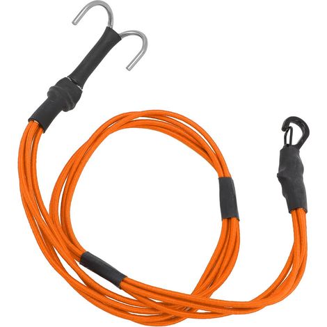 Corde de treuil élastique avec crochets en alliage pour crawler RC 1/10 et 1/8, pour chargement de toit et bagages, 580 mm, orange (1/5)