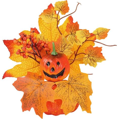 Citrouille artificielle exquise (jaune), une décoration de bureau festive sur le thème de l'automne (1/5)