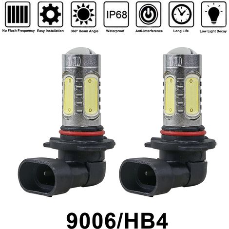 Ampoules LED antibrouillard, 2 pièces, 6000K, blanc, 100W, Super lumineuses (1/5)