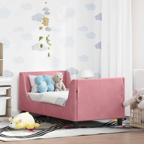 Cadre de lit pour tout-petit avec tête de lit Rose 70 x 140 cm vidaXL