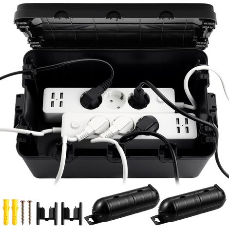 Boîtier Étanche Extérieur IP54 – Coffret de Protection Électrique ABS, Grande Capacité pour Multiprises, Jardin, Piscine, Éclairage Extérieur, Installation Facile (1/5)