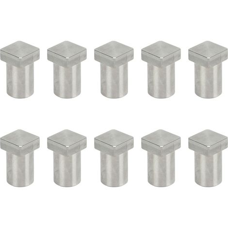 10 Pièces Cheville d'Établi en Acier Inoxydable Antidérapant pour Travail du Bois, Tenon Argenté 20mm (1/5)