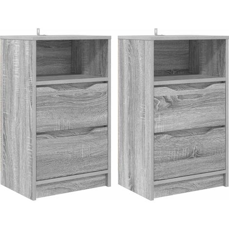 Bedside Tables with Drawer 2 pcs Grey Sonoma 40 x 30 x 467 cm vidaXL (1/5)