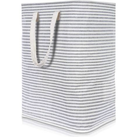 Panier à Linge Sale 72L Pliable Imperméable en Tissu avec Une Grande Capacité Gris, 40x30x60cm (1/5)