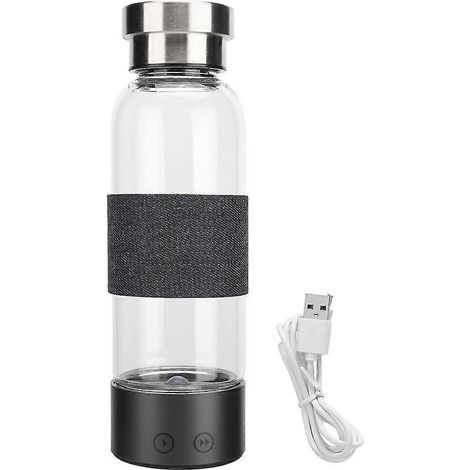 Bouteille génératrice d'eau hydrogène 480ml, tasse ioniseur portable USB rechargeable 1300mAh, électrolyseur à hydrogène riche, verre de voyage santé, purificateur d'hydratation alcaline (1/5)