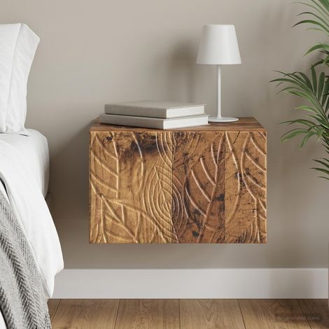 vidaXL Cabinet de chevet mural Bois ancien 49 x 34,5 x 20 cm (1/5)