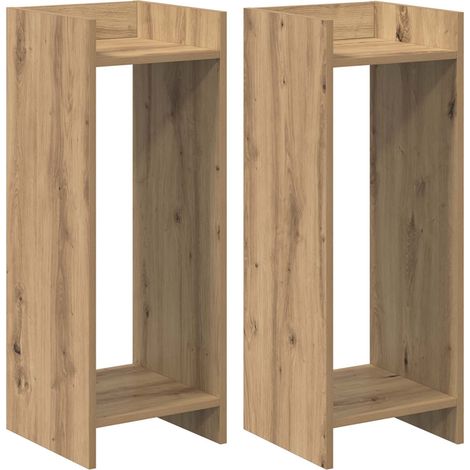 Maison Exclusive - Supporto per piante 2 pz Rovere Artigianale 30 x 30 x 80 cm (1/5)