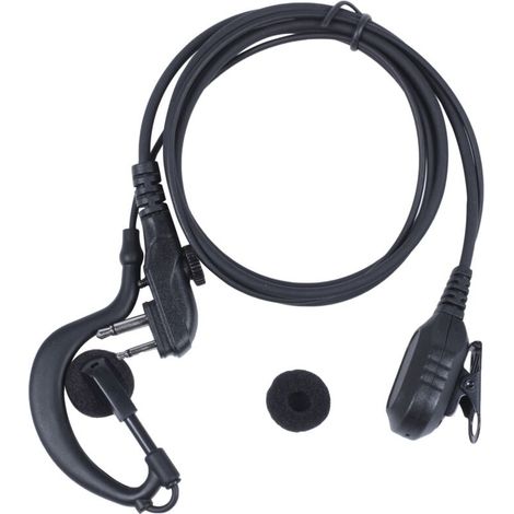 Casque Microphone Écouteur Compatible Talkie-Walkie PTT avec Connecteur Kenwood (1/4)