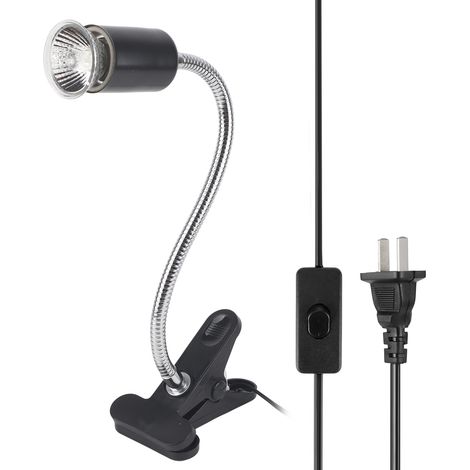25W Lampe Chauffante Reptile avec Pince, Aquarium Amphibiens Tortue Lumière Chauffante Prise US 110V (1/5)