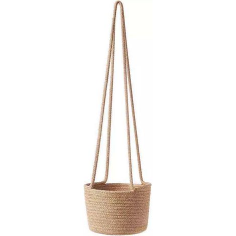 1 paniers suspendus pour plantes Jardinières suspendues en macramé et panier de plantes tissé Panier à plantes suspendu pour plantes d'intérieur Pots de fleurs suspendus pour plantes (1/5)