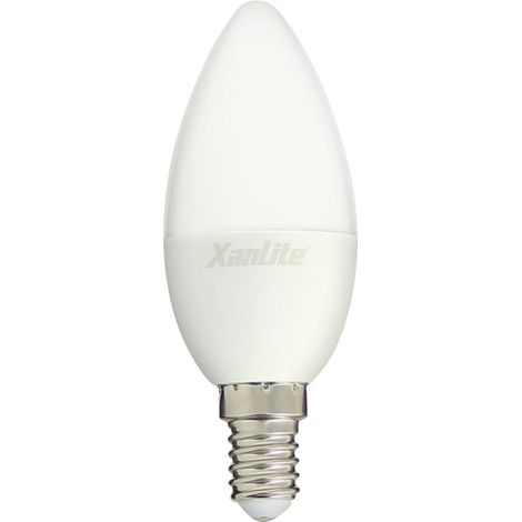 Xanlite – Ampoule LED flamme E14 6W – Température de couleur variable 2700K-6500K – Équivalence 40W – Longue durée de vie 15000h