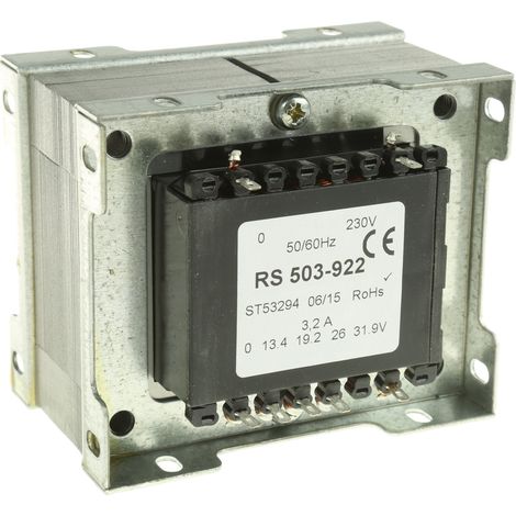 Transformateur à montage sur châssis, Vin 230V c.a., Vout 13.4V ac, 19.2V ac, 26V ac, 31.9V ac, 1 sortie, 102VA ( Prix pour 1 )