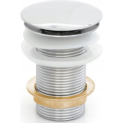 TAPÓN CLICK-CLACK PARA LAVABO AUTOMÁTICO, LATÓN, CROMADO