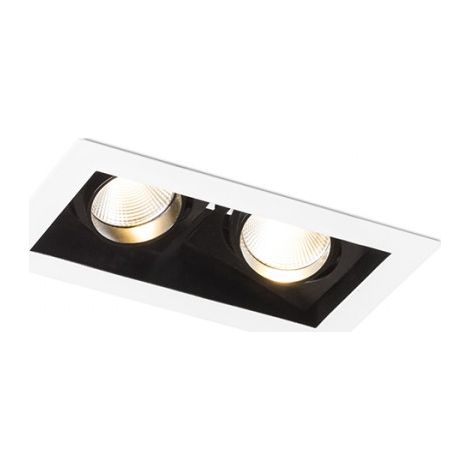 Faretto BONDY II da incasso bianco 230V LED 2x7W 24° 3000K