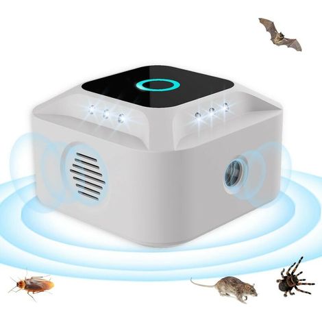 Repulsif Ultrasons, Répulsif Souris avec Lumière Clignotante, 3 Modes Répulsifs Anti-Taupes (1/5)