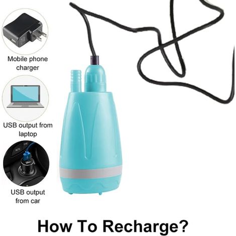 Bärbar Campingdusch Duschhuvud avec Vattenpump, 2200mAh Avtagbart Uppladdningsbart Batterie, câble USB, pour Camping Vandring Resor Trädgård